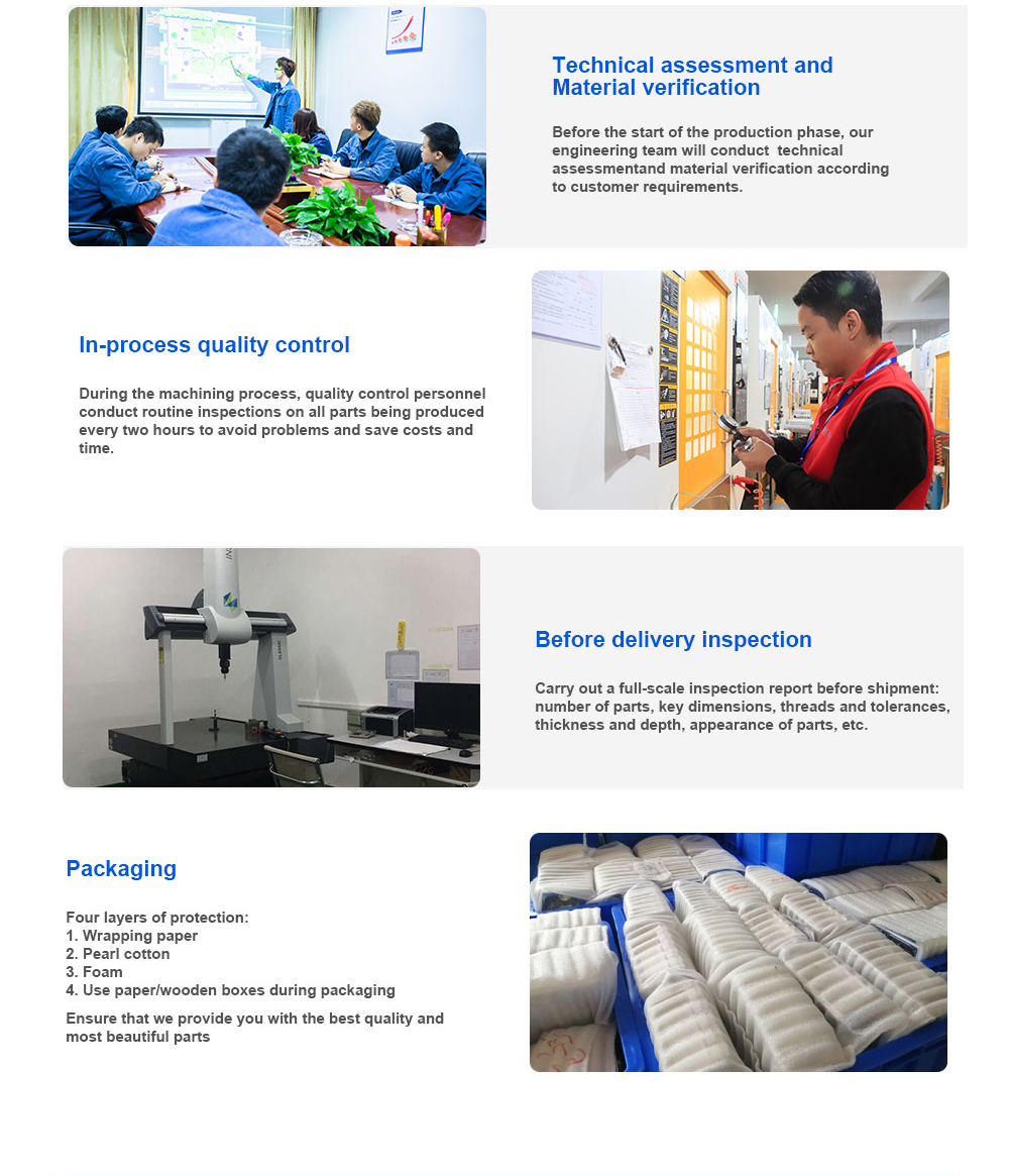 Parti di lavorazione CNC a 3/4/5 assi