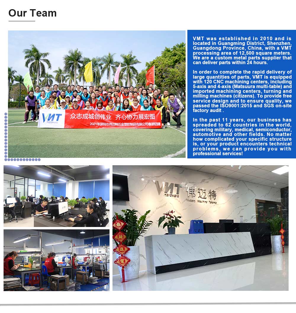 Équipe de supports en aluminium et métal de haute qualité