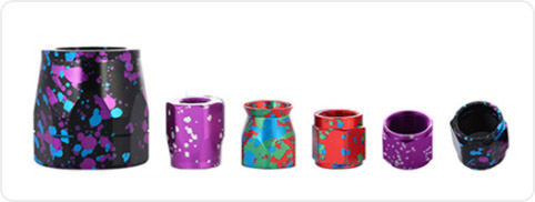 pièce en aluminium usinage cnc anodisé multicolore