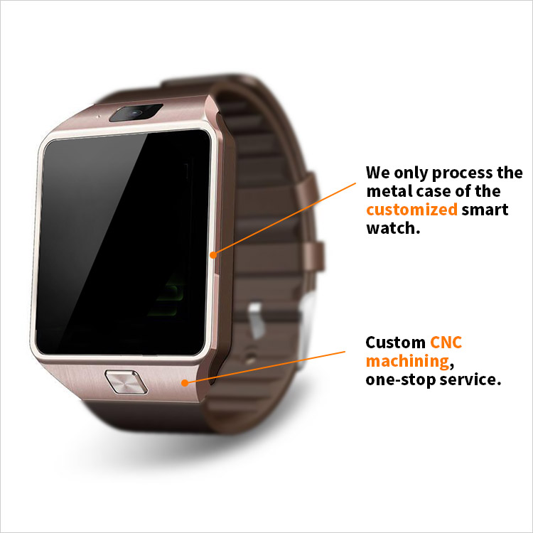 Boîtier de montre en acier inoxydable poli personnalisé Composants usinés CNC