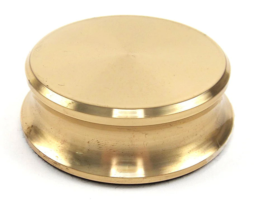 Custom CNC brass Vinyl Turntable Record Weight Stabilizer Machining